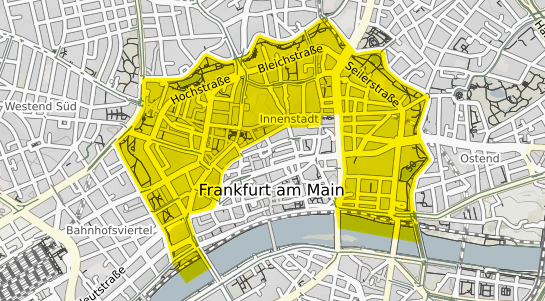 Immobilienpreisekarte Frankfurt am Main Innenstadt